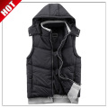 Essential wholesale padded mens winter vest with hood